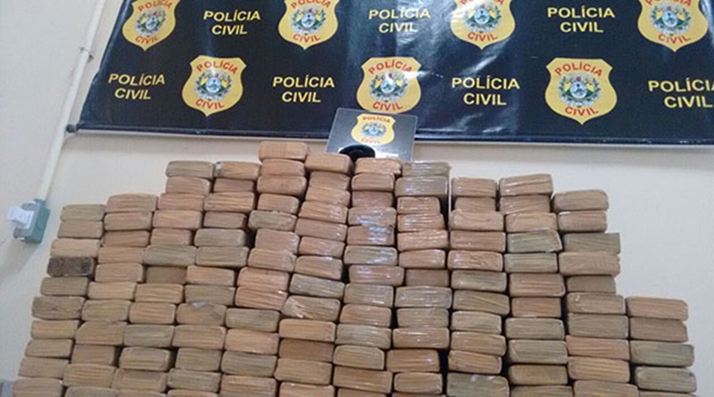 Polícia Civil apreende 160 quilos de maconha em posto fiscal