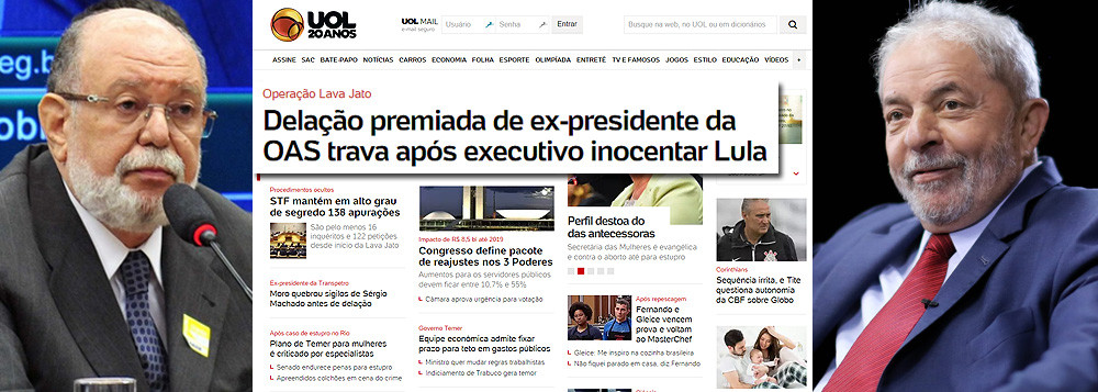 Para o MP, delação da OAS só vale se for contra Lula