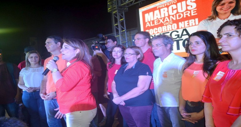 Na capital, Marcus Alexandre realiza 1° comício