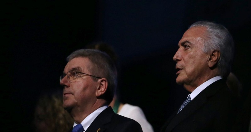 Sob vaias, Temer declara abertos os Jogos Olímpicos