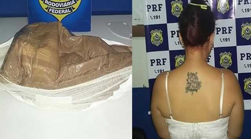 Falsa grávida é presa com mais de 2kg de droga colada ao corpo