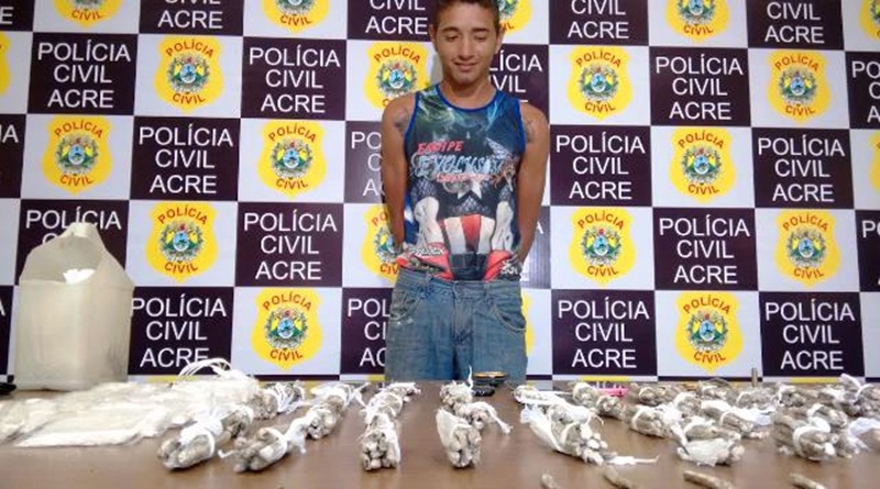 Polícia prende traficante com 404 papelotes de maconha