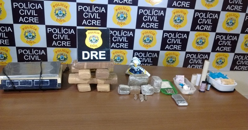 Homem é preso com mais de seis quilos de droga