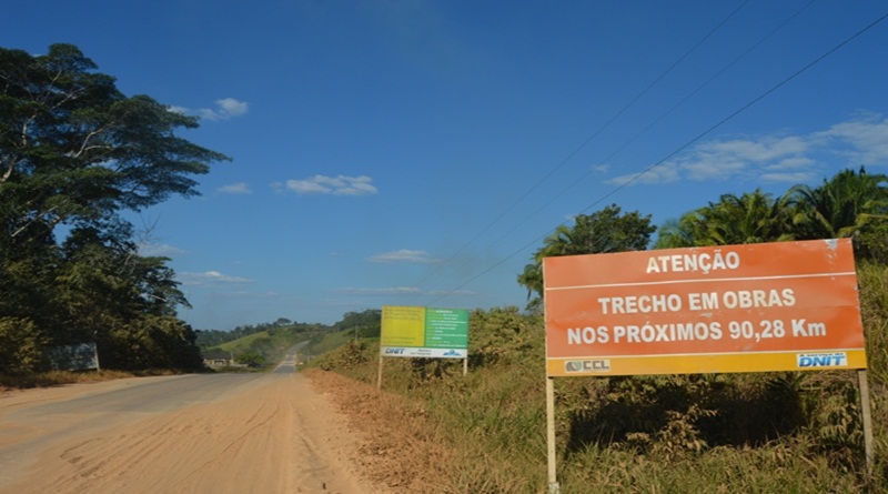 Obras de recuperação no trecho Liberdade-Tarauacá estão muito abaixo do anunciado