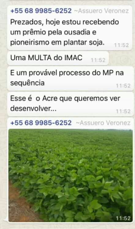 Governo proíbe o plantio de soja no Acre? Fake News!