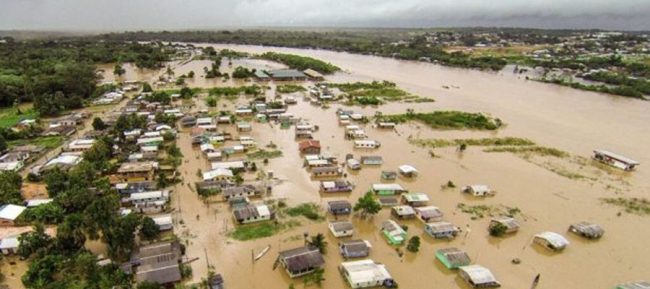 Cheia do Rio Juruá já atinge mais de 4 mil famílias no município de Cruzeiro do Sul