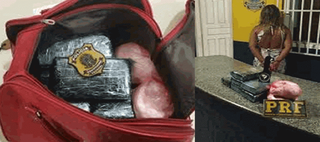 Polícia Rodoviária prende jovem de 18 anos transportando oito quilos de cocaína