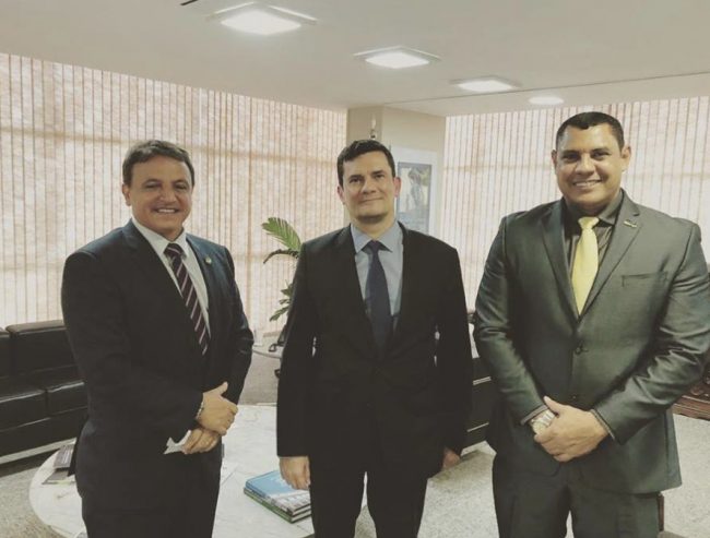 Coronel Ulysses cumpre agenda em Brasília com o Ministro Sérgio Moro e pede Lava-Jato no Acre