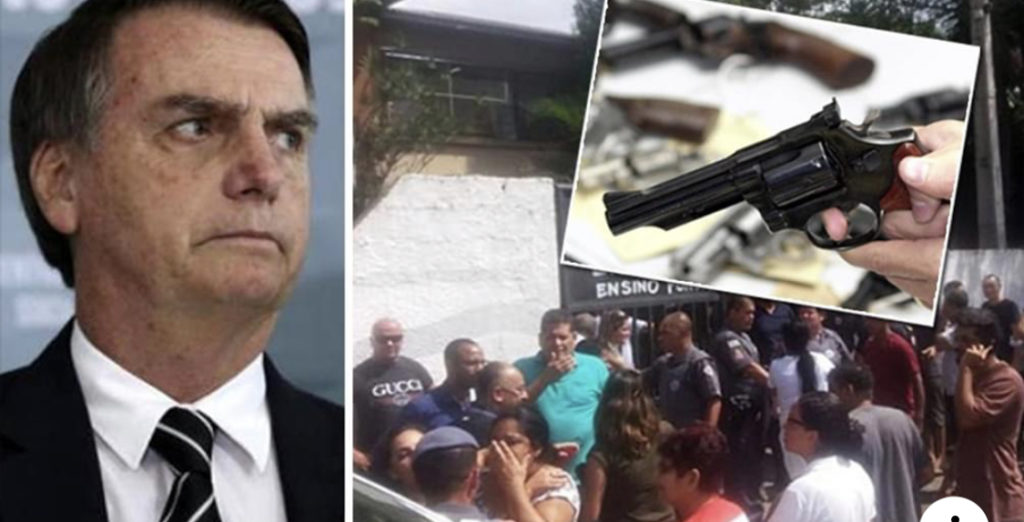 No mesmo dia de tragédia que deixou 10 mortos, Bolsonaro anuncia que vai flexibilizar porte de armas