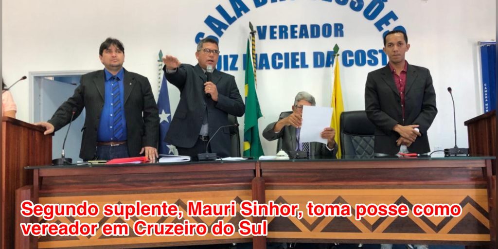 Segundo suplente, Mauri Sinhor, toma posse como vereador em Cruzeiro do Sul