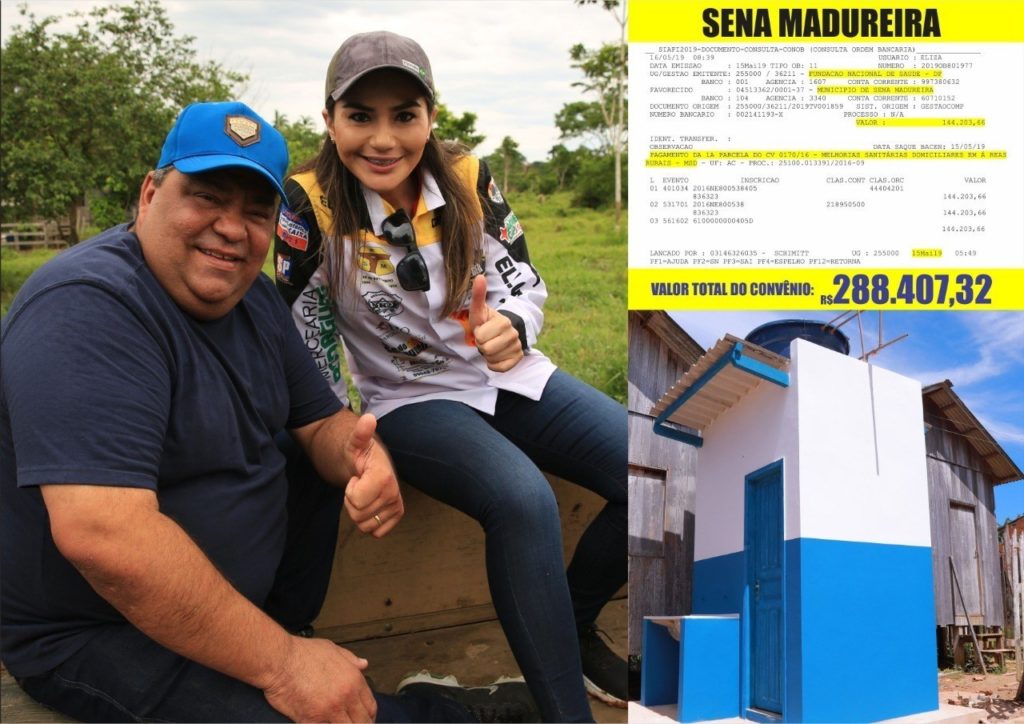 Jéssica Sales beneficia famílias rurais de Sena Madureira com banheiros domiciliares