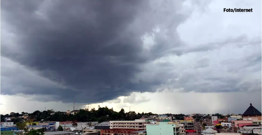 Terça será de tempo abafado com possibilidade de temporais em regiões do Acre