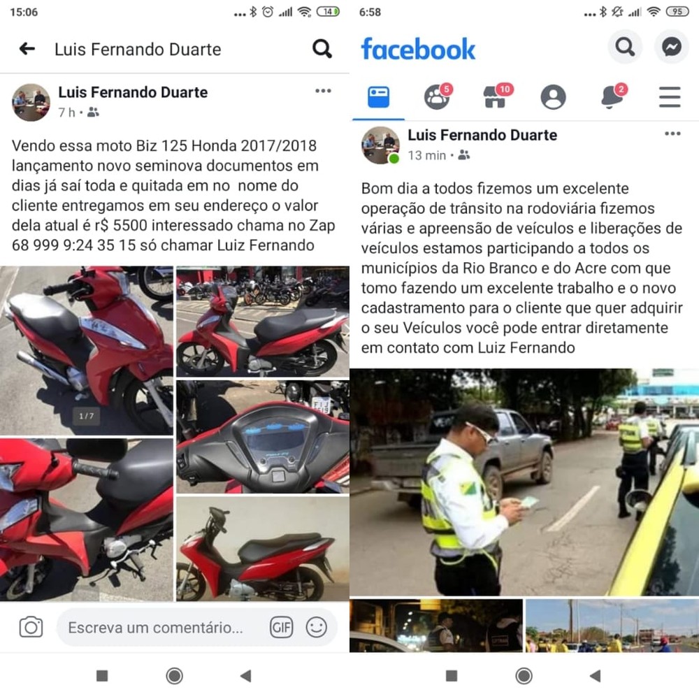 Estelionatários criam perfil falso de presidente do Detran-AC para aplicar golpes na internet