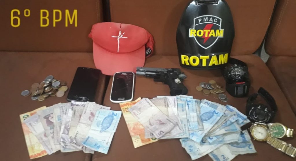 Após arrastão em comércio, Polícia Militar prende assaltantes em Cruzeiro do Sul