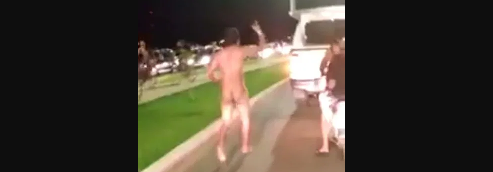 Após fazer aposta contra o Flamengo, homem corre nu pelas ruas de Porto Velho