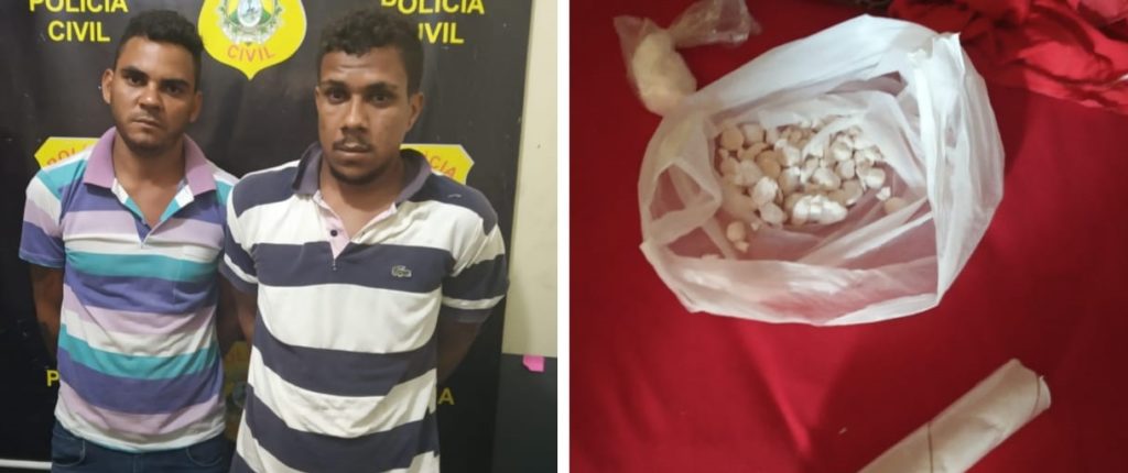 Após denúncia anônima, polícia prende dupla de traficantes em Mâncio Lima