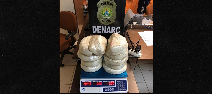 No Acre, Polícia Civil apreende quase 10 kg de drogas nesta sexta-feira