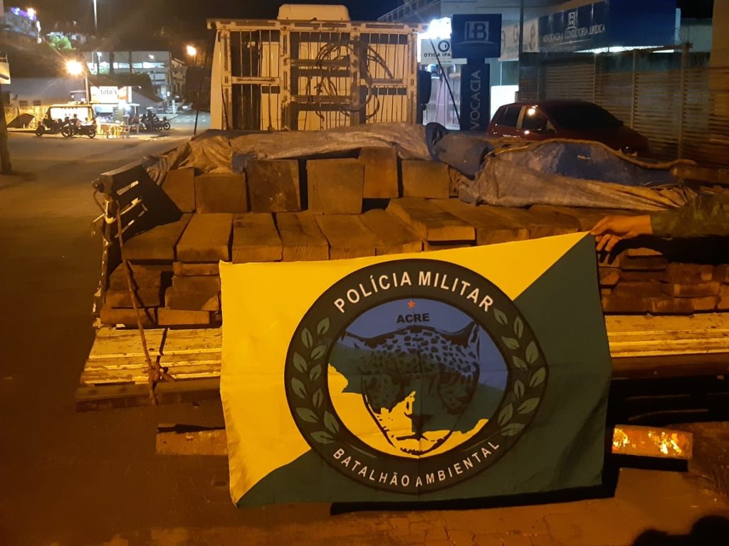 Polícia Militar, com a atuação do Pelotão Ambiental apreendem madeira irregular