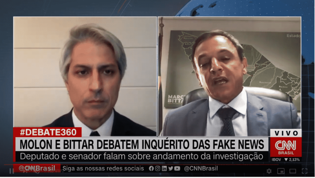 Márcio Bittar afirma que inquérito das fake news vai contra direito de opinião