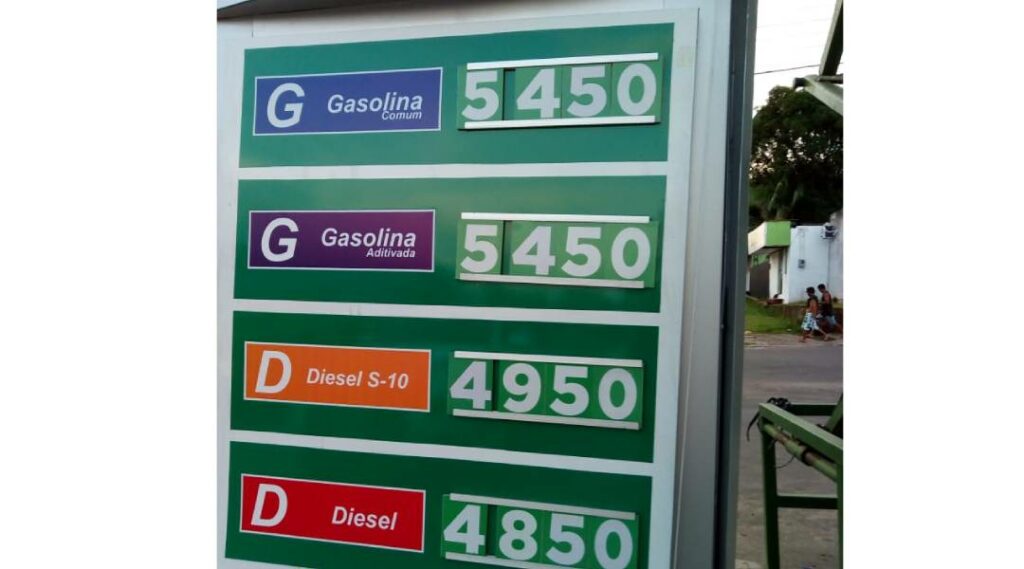 Preço da gasolina volta a subir e chega a R$5,45 em Cruzeiro do Sul