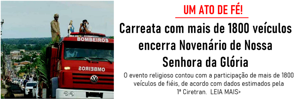 Carreata com mais de 1800 veículos encerra Novenário de Nossa Senhora da Glória