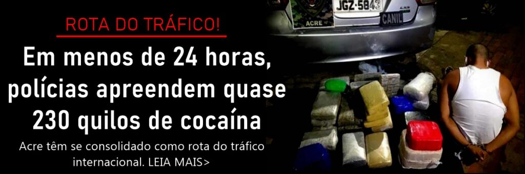 Em menos de 24 horas, polícias apreendem quase 230 quilos de cocaína