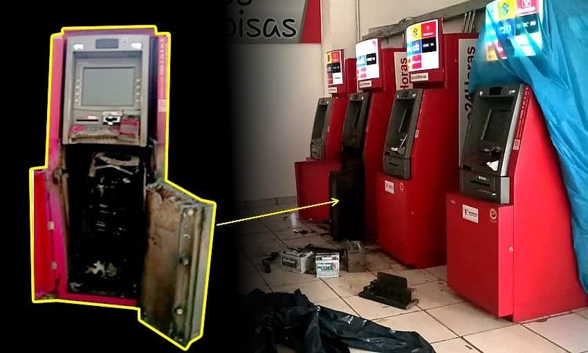 10 homens armados invadem supermercado, estouram caixa eletrônico e fogem com dinheiro