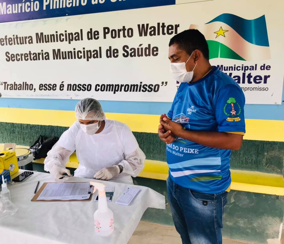 Porto Walter anuncia vacinação de faixa etária entre 35-59 anos para agricultores e ribeirinhos