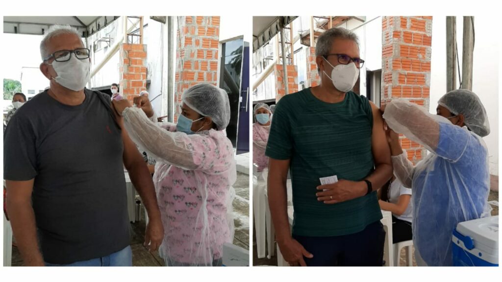 Irmãos se emocionam ao tomarem primeira dose da vacina contra Covid-19 juntos