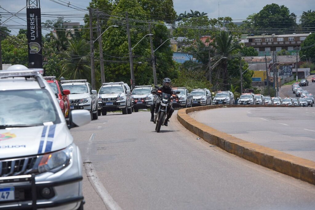 Carreata marca chegada de nova frota de veículos para segurança pública do Acre