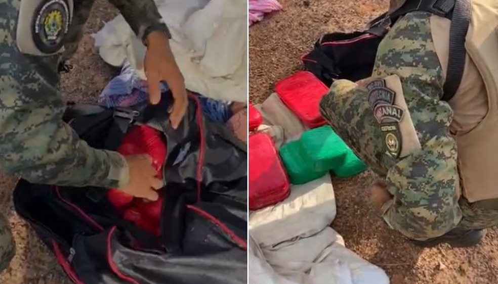 No Acre, polícia apreende dois homens com 14 quilos de cocaína escondidos em mala dentro de ônibus na BR-317