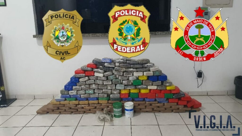 Em Cruzeiro do Sul, polícia apreende 161,8 quilos de droga, avaliados em mais de um milhão de reais