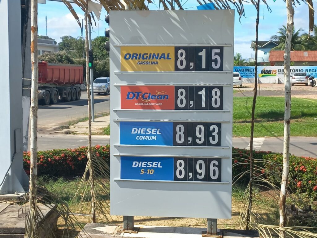 Novo reajuste: litro do diesel S-10 chega a R$ 8,96 em Cruzeiro do Sul