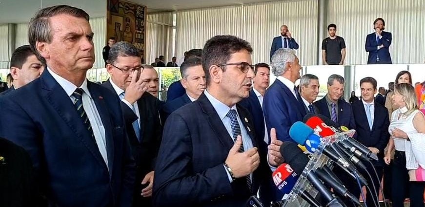 Gladson Cameli reafirma seu apoio a reeleição de Bolsonaro durante discurso no Palácio da Alvorada