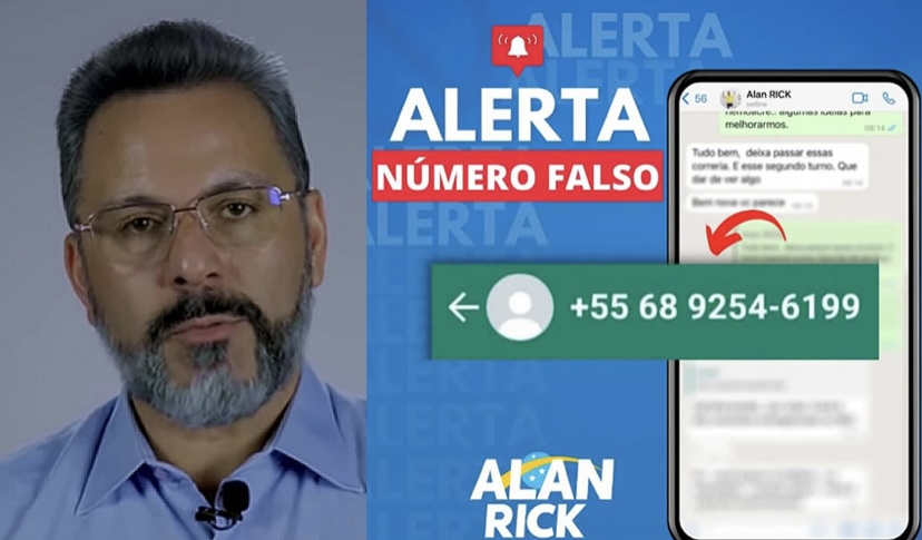 Alan Rick é alvo de clonagem de telefone e alerta seguidores
