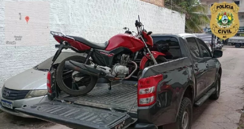 Polícia Civil recupera motocicleta furtada no bairro Formoso, em Cruzeiro do Sul