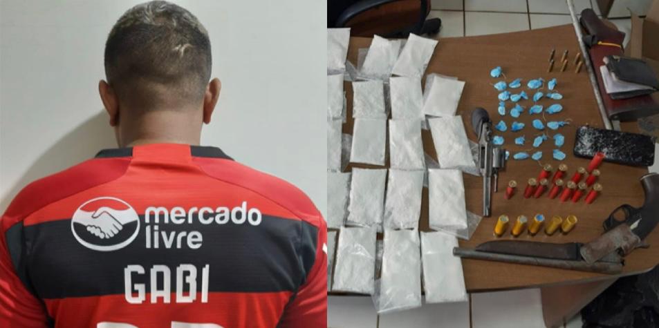 Foragido é preso com armas e drogas no interior do Acre