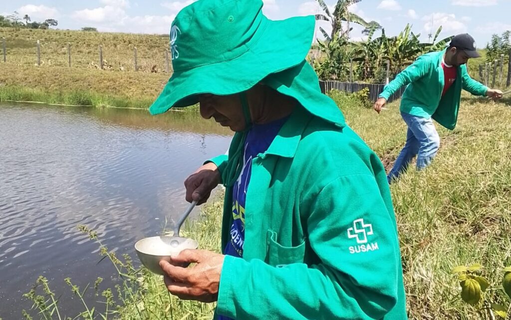 Gerência de Endemias de Guajará (AM) realiza ação de vigilância entomológica na comunidade Vila Gama