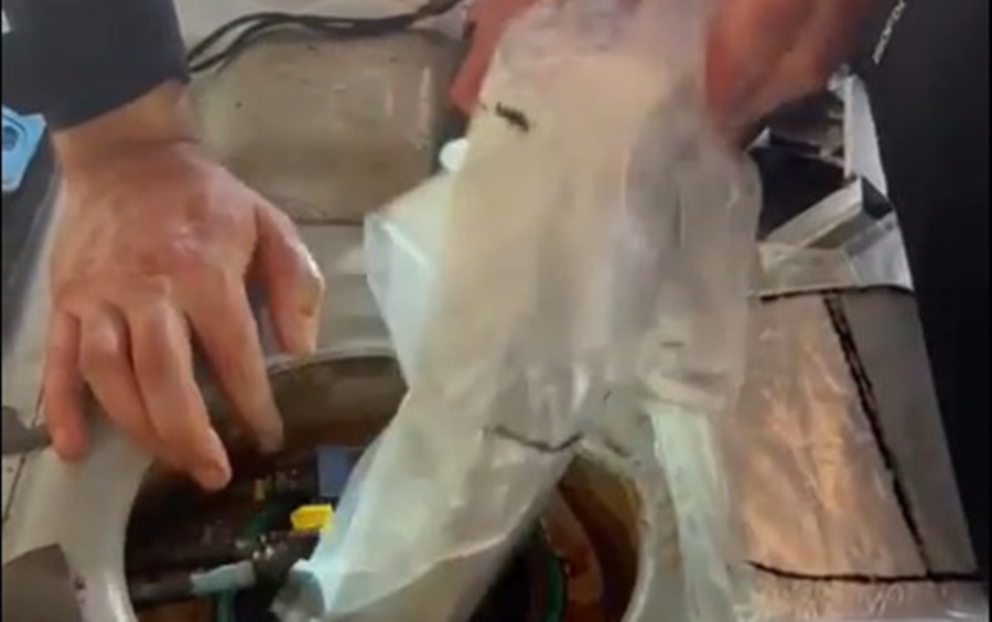 VÍDEO: Homem é preso transportando mais de 15 quilos de cocaína escondidos em tanque do veículo
