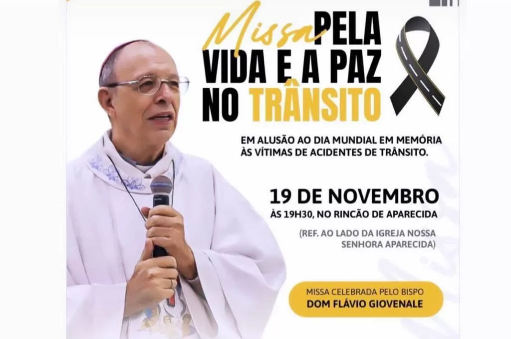 Missa em favor da vida será realizada em Cruzeiro do Sul para lembrar vítimas de acidentes de trânsito
