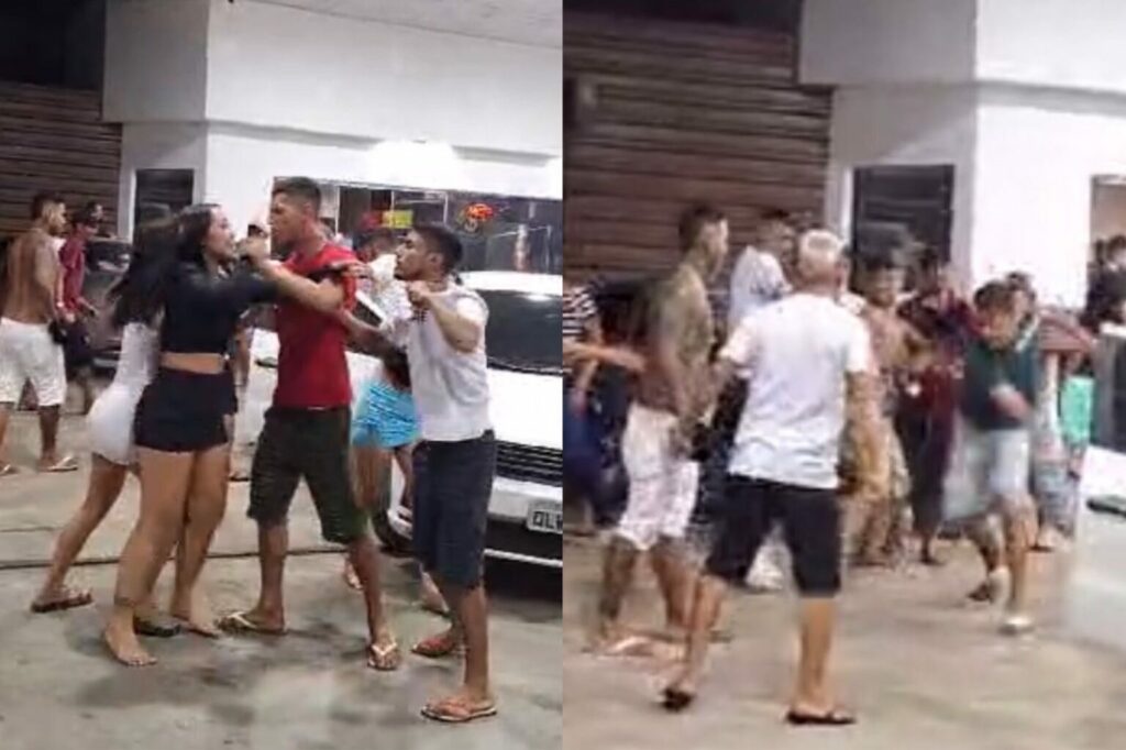 No AC, festa em posto de combustíveis termina com duas pessoas esfaqueadas e arma de fogo apreendida; assista