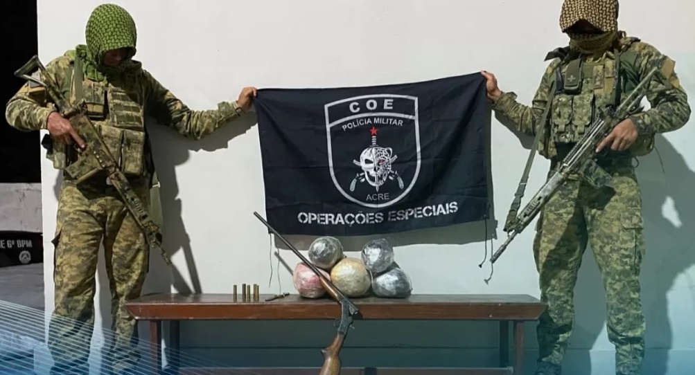 Operação Conjunta resulta na apreensão de drogas e arma na zona rural de Rodrigues Alves