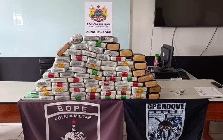 Bope apreende quase 80 quilos de maconha em Rio Branco