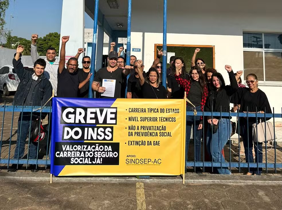 Servidores do INSS de Rio Branco entram em greve por melhorias trabalhistas