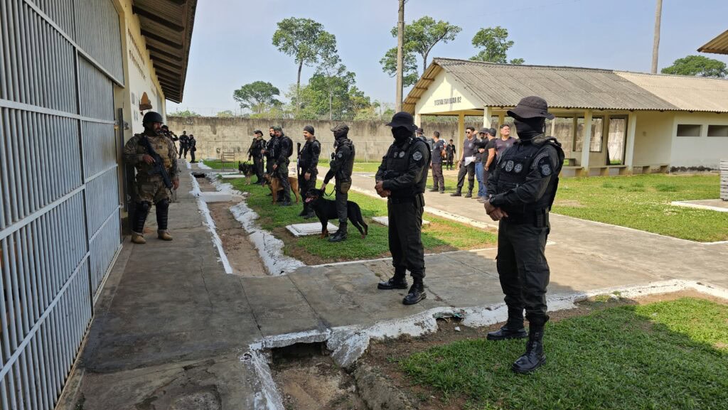Polícia Penal faz operação integrada com outras forças de segurança do Estado em Presídio de Senador Guiomard