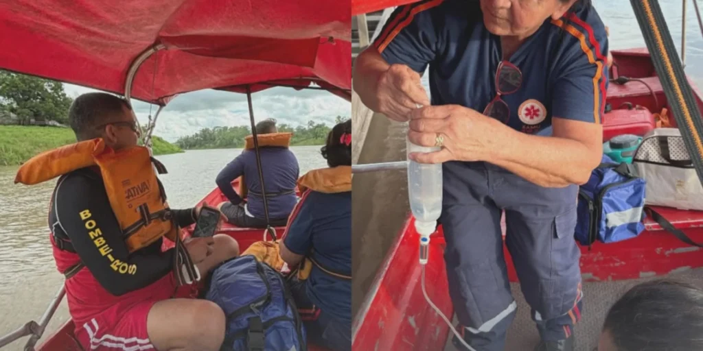 Bombeiros viajam 145 km para resgatar mãe com hemorragia após parto em área isolada no Acre