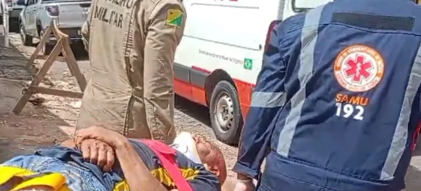 Trabalhadores ficam feridos após serem atingidos por peça de madeira em obra