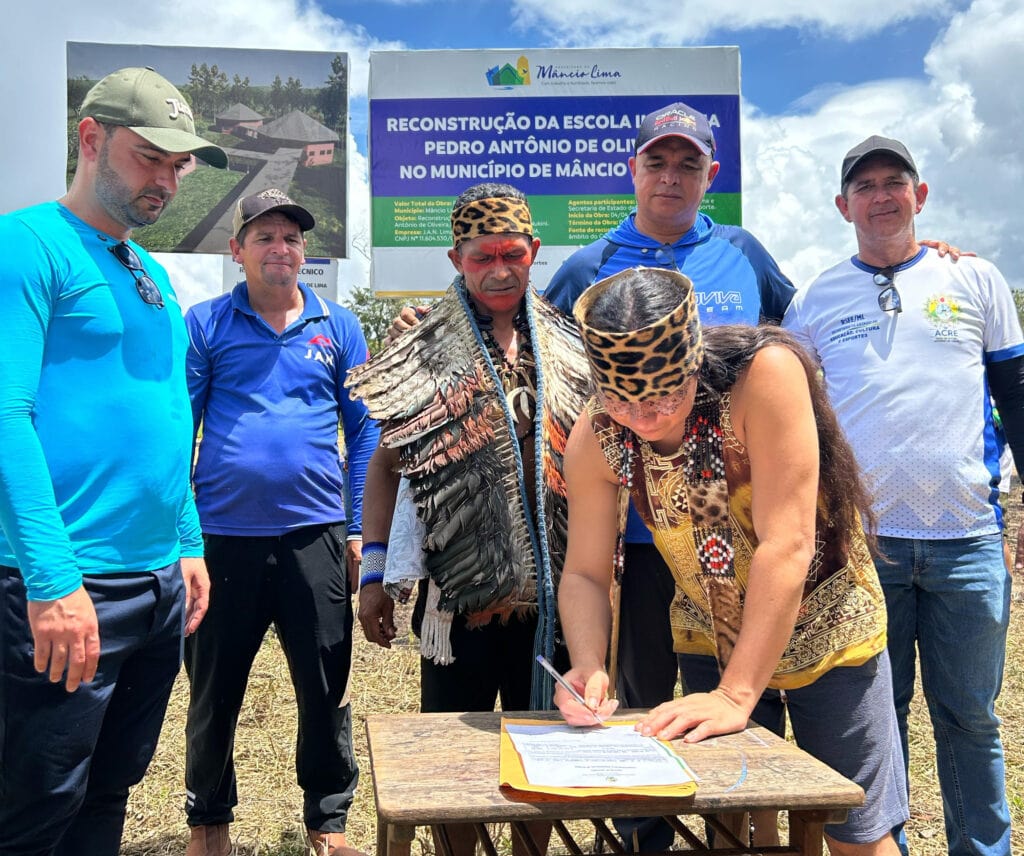Governo anuncia construção de nova escola indígena no Rio Moa, em Mâncio Lima