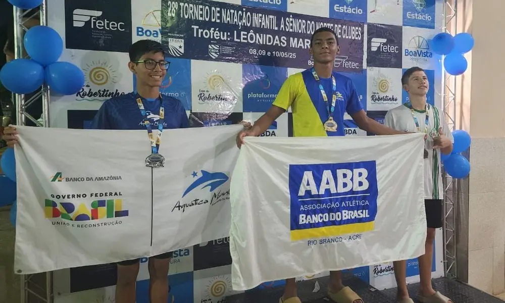 Acre conquista 10 medalhas no Troféu Leônidas Marques de Natação, em Roraima
