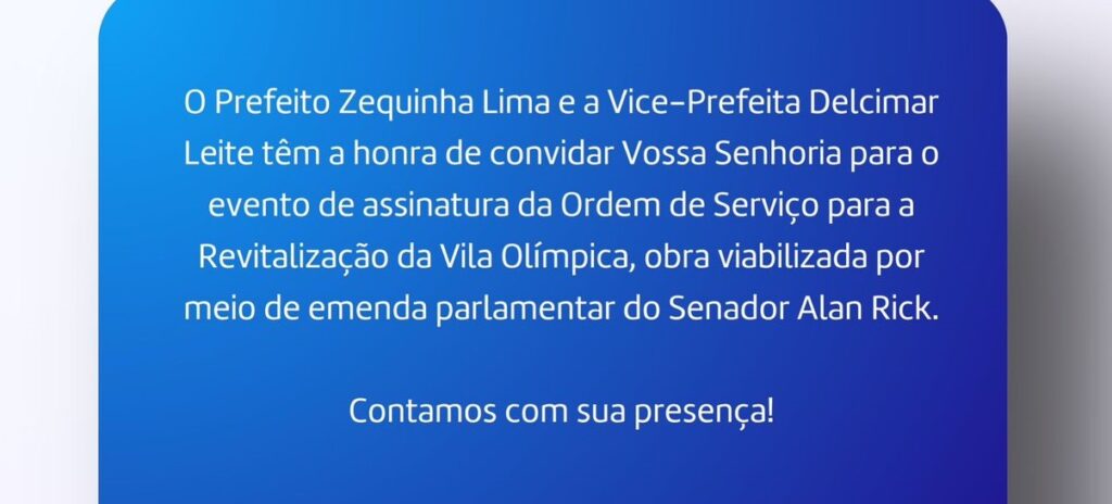 Prefeitura de Cruzeiro do Sul vai revitalizar a Vila Olímpica